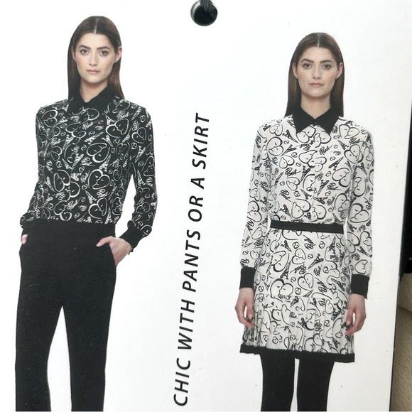 NWT Catherine Malandrino for Designation Love Paris Chiffon Button Down Shirt XS - Picture 6 of 9